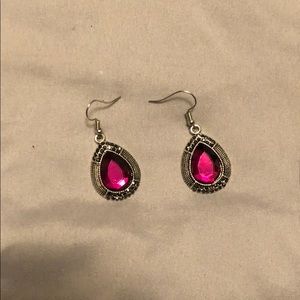 Magenta earrings